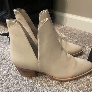 Free People Cream Ankle Booties
